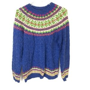 New York & Company | Sweaters | Nyco Blue Green Pink Nordic Chunky Knit ...